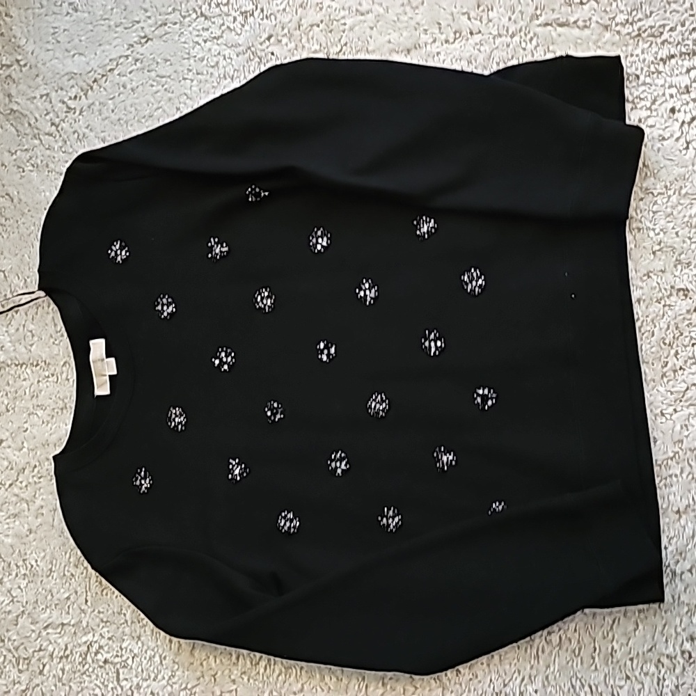Like New Michel Kors Embellished Sweater,  Black size XL